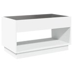 vidaXL Table basse avec LED infini blanc 90x50x50 cm