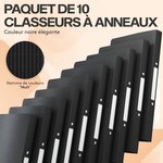 ACROPAQ 10 x Classeur A4 2 Anneaux- Jusqu'à 100 feuilles  Dos de 2 5 cm- Souple et Durable- Résisitants à l'eau- Étiquettes de Dos