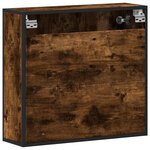 vidaXL Armoire à miroir de salle de bain chêne fumé bois d’ingénierie