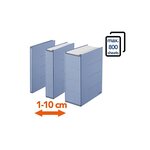 Lot de 10 Classeurs gain de place Zero Max A4 extensible jusqu'à 10 cm Assortis PLUS JAPAN