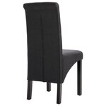 vidaXL Chaises à manger lot de 4 gris foncé tissu