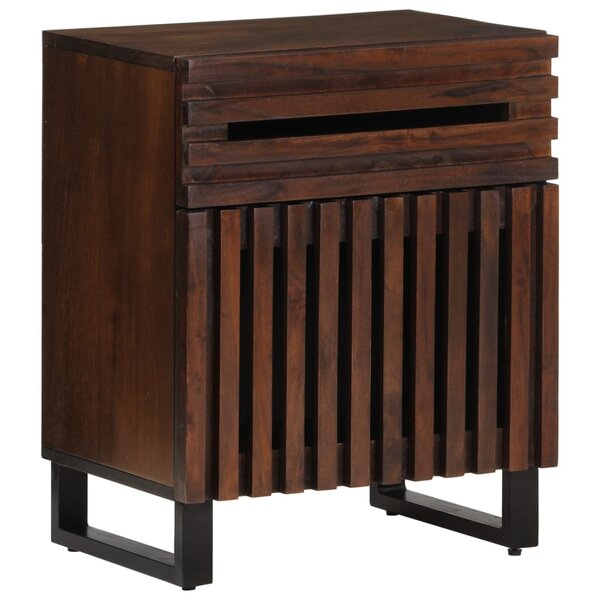 vidaXL Table de chevet marron 50x34x60 cm bois manguier solide