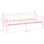 vidaXL Cadre de lit de repos sans matelas rose métal 90x200 cm