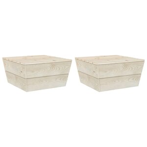 vidaXL Tables de jardin 2 Pièces 60x60x30 cm Bois d'épicéa imprégné