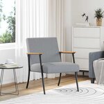 vidaXL fauteuil Gris clair 59 x 75 x 78 cm tissu