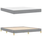 vidaXL Lit à ressorts avec matelas Gris clair 180 x 200 cm tissu