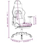 vidaXL Chaise de jeu de massage et repose-pied Noir et vert Similicuir