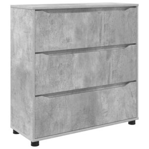 vidaXL Armoire de rangement Gris béton 80 x 31 x 81 cm