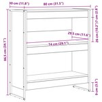 vidaXL Bibliothèque Bois Ancien 80 x 30 x 155 cm Bois d'ingénierie