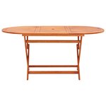 vidaXL Table de jardin pliable 160x85x74 cm Bois d'eucalyptus solide