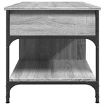 vidaXL Table basse sonoma gris 100x50x50 cm bois d'ingénierie et métal