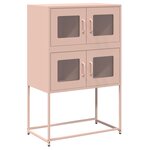 vidaXL Buffet haut rose 68x39x107 cm acier