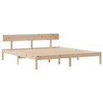 vidaXL Lit bibliothèque sans matelas 180x200 cm bois massif de pin