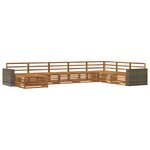 vidaXL Ensemble de canapés d'extérieur 8 Pièces Naturel