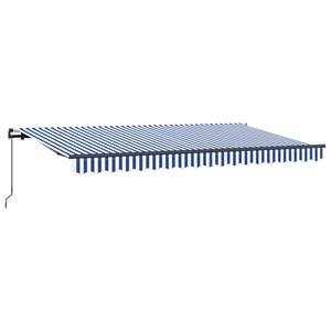 vidaXL Auvent rétractable Bleu 400 x 200 cm tissu