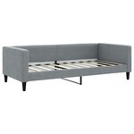 vidaXL Lit de jour avec gigogne et tiroirs gris clair 90x190 cm tissu