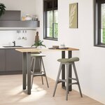 vidaXL Pieds de table de bar en U 2 pièces Anthracite 50 x (100-101) cm Acier