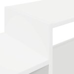 vidaXL Meuble TV mural Montage mural Blanc 140 x 28 x 21 cm