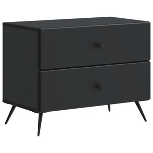 vidaXL Cabinet de chevet Noir 62 x 34 5 x 47 5 cm Bois d'ingénierie