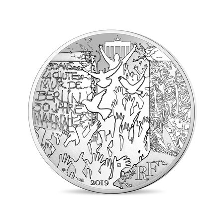 Monnaie 100€ Argent Chute du Mur de Berlin 2019
