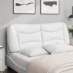 vidaXL Coussin de tête de lit Hvar blanc 140 cm similicuir