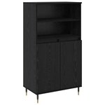 vidaXL Haut Armoire Noir 60 x 36 x 110 cm Bois d'ingénierie