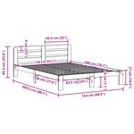 vidaXL Cadre de lit sans matelas 150x200 cm bois de pin massif