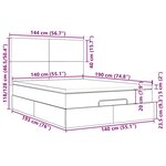 vidaXL Cadre de lit ottoman avec matelas rose 140x190 cm velours