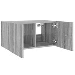 vidaXL Meuble TV mural avec lumières LED sonoma gris 60x35x31 cm