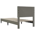 vidaXL Cadre de lit Gris clair 90 x 200 cm Tissu en velours côtelé