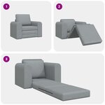 vidaXL Canapé-Lit Gris clair 98 x 71 x 83 cm tissu