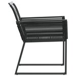 vidaXL Chaises de jardin lot de 2 Noir Résine tressée