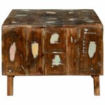 vidaXL Table basse Multicolore 90 x 50 x 35 cm Bois Recyclé Solide