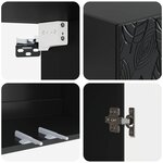 vidaXL Armoire Murale 59 x 31 x 60 cm Bois d'ingénierie Noir