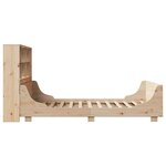 vidaXL Lit bibliothèque sans matelas 140x190 cm bois massif