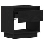 Table de chevet vidaXL Noir Chêne 45x34x48 cm Bois d'ingénierie