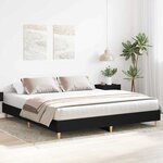 vidaXL Cadre de lit Chêne noir 203 x 183 x 25 cm Bois d'ingénierie
