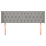 vidaXL Tête de lit avec oreilles Gris clair 163x16x78/88 cm Tissu