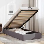 vidaXL Cadre de lit ottoman sans matelas gris 100x200 cm similicuir