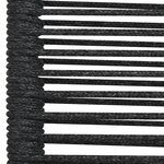 vidaXL Ensemble à manger de jardin 3 Pièces Corde en coton et acier Noir