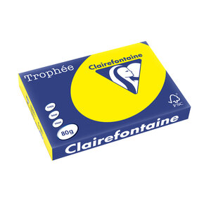 Ramette 500 Feuilles Papier 80g A3 420x297 mm Certifié FSC jaune soleil TROPHÉE