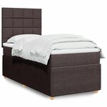 vidaXL Sommier à lattes de lit avec matelas Marron foncé 80x200 cm