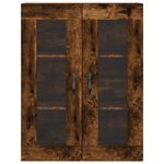 vidaXL Buffet haut Chêne fumé 69 5x34x180 cm Bois d'ingénierie