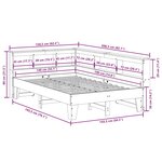 vidaXL Lit bibliothèque sans matelas 140x190 cm bois de pin massif