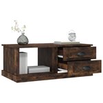 vidaXL Table basse Chêne fumé 90x50x35 cm Bois d'ingénierie