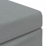 vidaXL Tabouret Gris clair 61 x 41 x 40 cm Tissu et bois stratifié