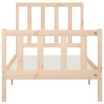 Vidaxl cadre de lit bois solide 90x200 cm