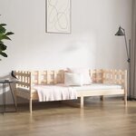 vidaXL Lit de jour sans matelas 90x190 cm bois de pin massif