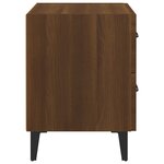 vidaXL Tables de chevet 2 Pièces Chêne marron 40x35x47 5 cm