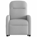 vidaXL Fauteuil de massage inclinable gris nuage tissu